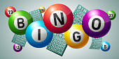 Bingo Balls with Bingo Cards