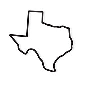 black outline of Texas map