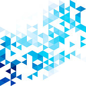 Blue grid mosaic background. Creative design templates