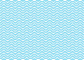 Blue seamless wavy line pattern