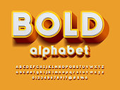 3D bold font