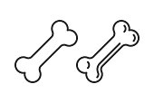 Bone line icons