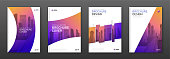 Brochure cover design layout set for business