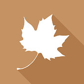 Brown Maple Leaf Icon