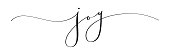 JOY brush calligraphy banner