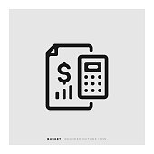 Budget Rounded Line Icon