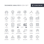 Business Analysis Editable Stroke Line Icons