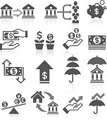 Business banking concept icons set.