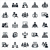 Business Meetings and Seminars Icons
