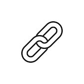 Chain, Link Line Icon. Editable Stroke. Pixel Perfect. For Mobile and Web.