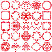 Chinese decorative icons.