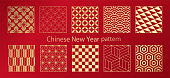 Chinese New Year, China, Chinese New Year, New Year, Japanese pattern material, traditional pattern, pattern, set, Japanese pattern