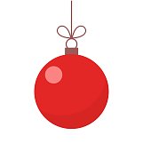 Christmas red ball ornament