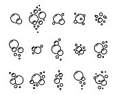 Collection of bubbles icons vector