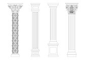 Contouring coloring of classical columns