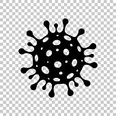 Coronavirus cell icon (COVID-19) for design - Blank Background