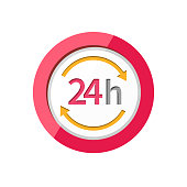 Customer Support Service 24h Icon
