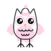 cute owl with doodle hat design