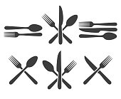 Cutlery icon set