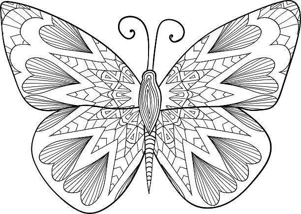 Pattern For Coloring Book Butterfly Stroke