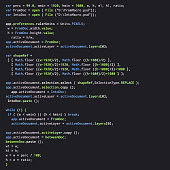 Digital java code text. Computer software coding vector concept