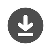 Download button. Vector icon