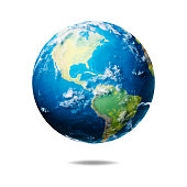 Earth globe realistic illustration