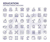 Education Line Icons