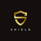 Elegant S shield logo icon