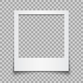 Empty white photo frame - vector for stock
