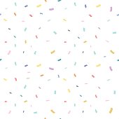 Falling confetti with white background, vector illustration