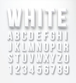 Flat font alphabet vector