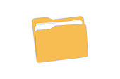 Folder Icon. Open folder with documents for your web site design, app, logo, UI