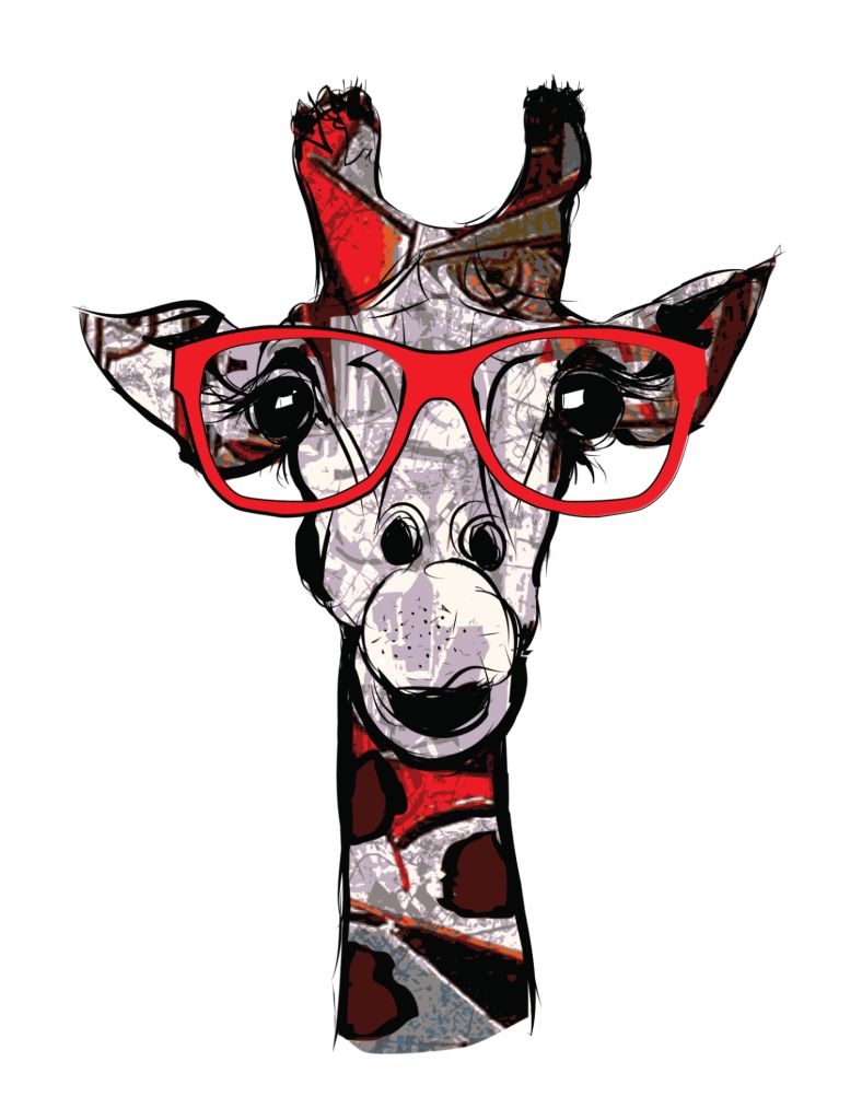 Giraffe Wearing Sunglasses