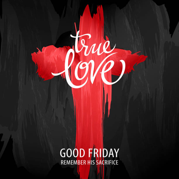 stockillustraties, clipart, cartoons en iconen met god is liefde - good friday