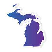 gradient Michigan map