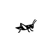 Grasshopper insects icon. Nature sign