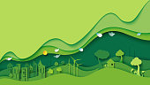 Green eco urban city environment concept