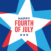 Happy Fourth of July - United Stated independence day greeting.