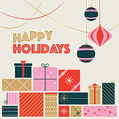 Happy Holidays Postcard - Christmas Card