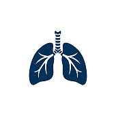 Human lungs silhouette