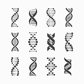 DNA icons set