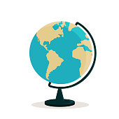 Illustration of a globe on a training stand