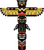 Eagle Totem Stock Vector - FreeImages.com