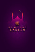 Islamic greeting card design for Ramadan Kareem