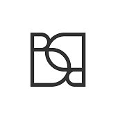 B Letter Logo Monogram Design Element Typeface Type Vintage Sign Emblem Typeset Combination Luxury Character Handmade Trademark Script Alphabet Elegant Decoration