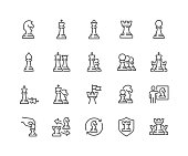 Line Chess Icons
