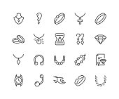Line Jewelry Icons