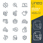 Lineo Editable Stroke - Loan and Investment line icons