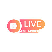 Live Stream Logo Vector Design.